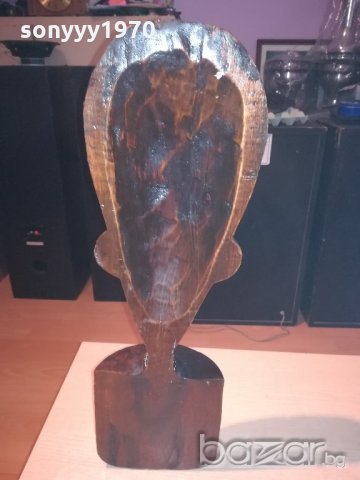 африканска маска-60х20х8см-масивна-дървена-от швеицария, снимка 15 - Антикварни и старинни предмети - 20932954