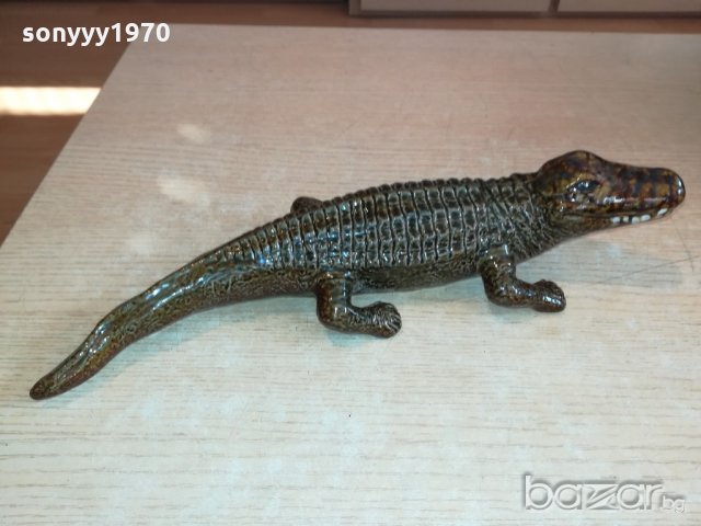 крокодил-керамика-порцелан-36х12х9см, снимка 7 - Колекции - 20634702