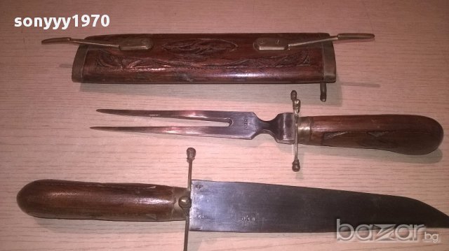 India-ретро колекция-нож и вилица в кания 45см-внос швеицария