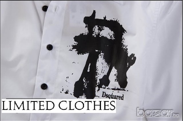 DSQUARED D2 LOGO PRINT Мъжка Риза размер XS, снимка 4 - Ризи - 6913069