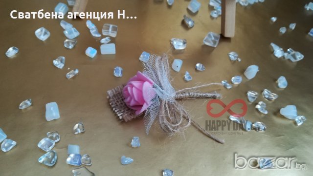 Сватбена бутониера за ревер Лейни, снимка 3 - Сватбени аксесоари - 21060943