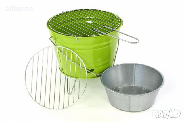  Грил кофа, кофа-грил, мини грил, парти грил, парти барбекю, мини барбелкю, зелен цвят