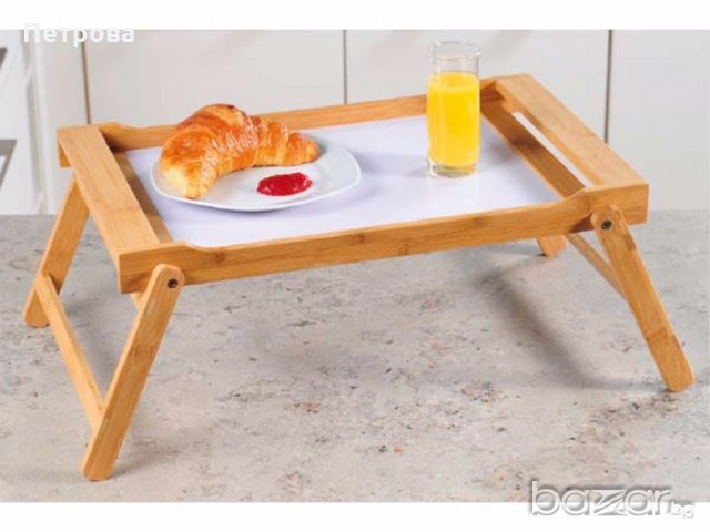 Сгъваем поднос за сервиране от бамбук