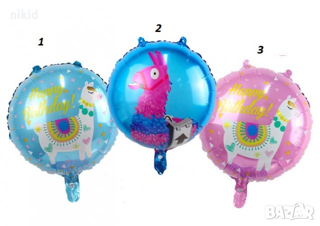 Лама Кръгъл фолио фолиев балон хелий или въздух парти рожден ден