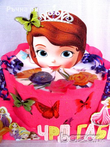 Торта от картон принцеса София, снимка 2 - Декорация за дома - 21057079