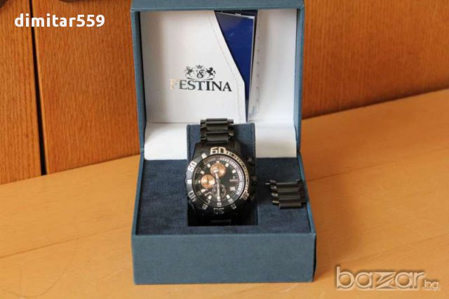 Часовник оригинален швейцарски Festina chronograf лимитирана серия, снимка 2 - Мъжки - 12802524