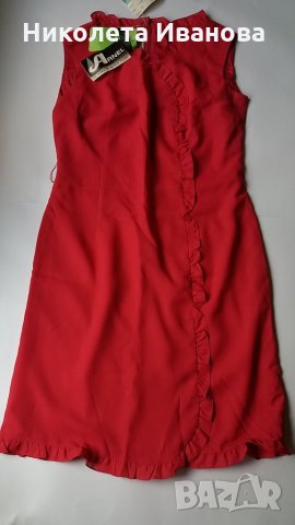 Червена рокля, снимка 7 - Рокли - 25193250