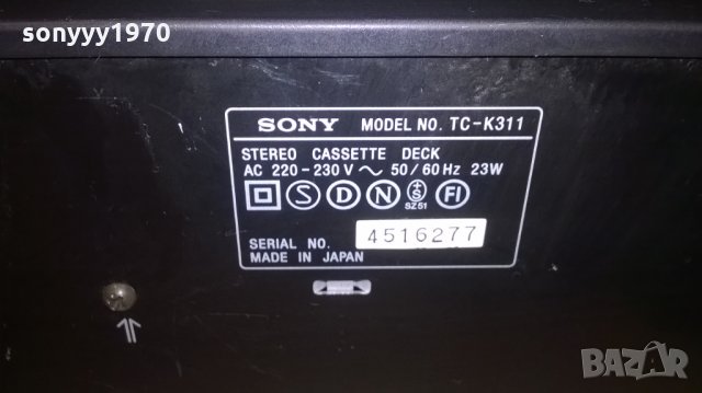 sony tc-k311 deck-made in japan-2 motor-внос швеицария, снимка 18 - Декове - 24964414