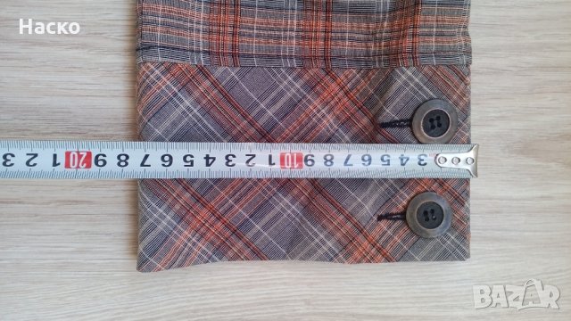 Кариран летен панталон около коляно, 3/4, снимка 4 - Панталони - 14683954