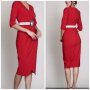 Елегантна червена рокля Fervente , снимка 2