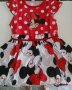 Мини Маус разкроена детска рокля с червени точки горна част 2-6 г, снимка 4