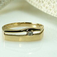 Златен пръстен, стилен пръстен - 2.45 грама, размер №55, снимка 3 - Пръстени - 11165061