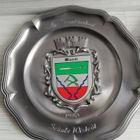 Немска цинкова чиния, снимка 1 - Декорация за дома - 23825680