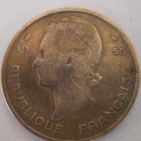  Френска Западна Африка - 25 франка, 1956 г., рядка, 27D, снимка 4 - Нумизматика и бонистика - 23827545