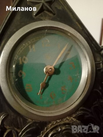 Немски механичен настолен часовник, снимка 5 - Антикварни и старинни предмети - 22879800