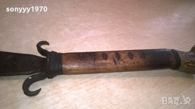 антика-меч/ятаган/кукри/-ретро колекция-внос от швеция-72см, снимка 15 - Колекции - 25235639