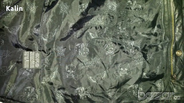 Великолепна Кожена шуба Ed hardy , снимка 8 - Якета - 11916836