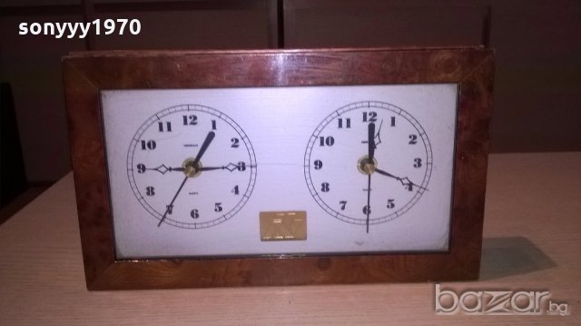 herralz-двоен часовник-25х15х5см-внос швеицария, снимка 10 - Антикварни и старинни предмети - 18226640