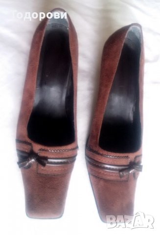 Обувки, дамски, велур, снимка 1 - Дамски елегантни обувки - 25566160