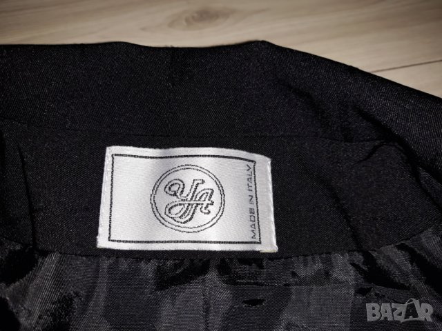 Черно дамско Италианско сако марка YA , снимка 3 - Сака - 23625276