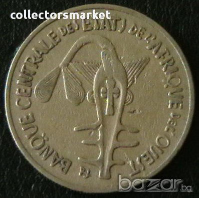 100 франка 1967, Западно Африкански Щати, снимка 2 - Нумизматика и бонистика - 14459326