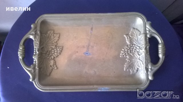 стара бронзова табла,поднос, снимка 2 - Антикварни и старинни предмети - 20283980