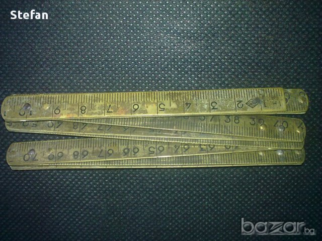 Стар месингов метър, снимка 2 - Антикварни и старинни предмети - 10486301
