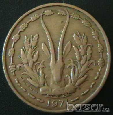25 франка 1971, Западно Африкански Щати, снимка 2 - Нумизматика и бонистика - 7899343