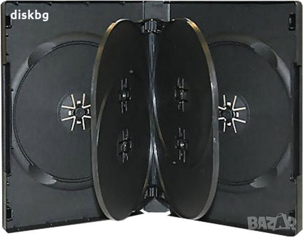 Нова кутия за 6 DVD (DVD Box) 22mm черна - нови кутии