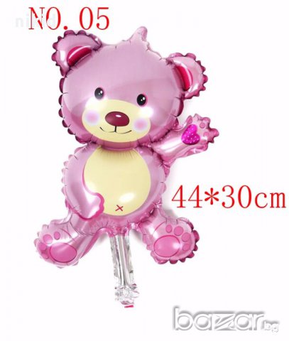 мече розов син кафяв цвят балон фолио фолиев  хелий или въздух парти рожден ден, снимка 2 - Други - 15108162