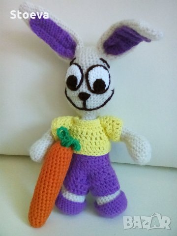 Кукла Зайко - Байко с морковче, снимка 2 - Кукли - 23667112