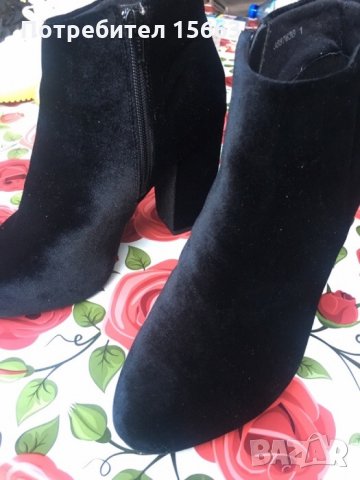 Дамски велурени боти, снимка 2 - Дамски боти - 22697831