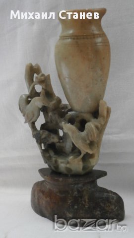 Стенна ваза 19-ти век , сапунен камък , снимка 2 - Антикварни и старинни предмети - 13774010