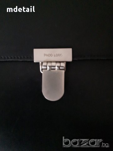 Poco Loco - интересна черна чанта от естествена кожа, снимка 4 - Чанти - 17666690