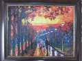 Автентична картина "Огнена вечер", снимка 3