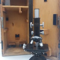 Старинен микроскоп WINKEL-ZEISS GOTTINGEN 61675 , снимка 5 - Антикварни и старинни предмети - 25631347