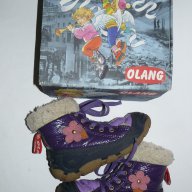 Olang – ботуши лилави, със цветя и пухче – 29-30номер,, снимка 2 - Детски боти и ботуши - 15558066