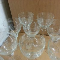 Ретро кристални чаши за вино гравирани, снимка 4 - Антикварни и старинни предмети - 22192484