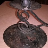 Метален свещник-17х13см, снимка 5 - Антикварни и старинни предмети - 17448696