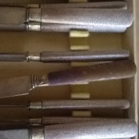 стар коплект-ножове и вилици в кутия, снимка 3 - Антикварни и старинни предмети - 18647284