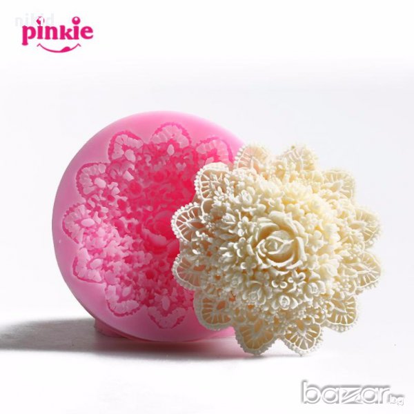 силиконов молд прелестно цвете голямо за фондан украса торта декорация мъфини, снимка 1