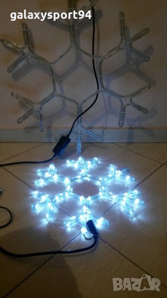 Бяла Лед Мини Снежинка 35 х 35см Коледна Украса, снимка 1