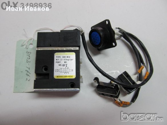 Японски  Пневматичен Разпределител 5DR-MSE SHOKU -- 3/2 с 2 кл.1bob.24V=, снимка 1