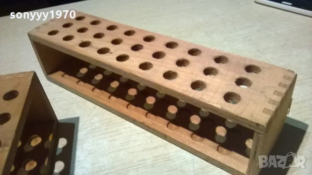 АНТИК-cemical-ретро поставки-дървени с дупки 11мм, снимка 1 - Колекции - 23167752