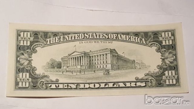 USA  $ 10 DOLLARS 1995 Block L B / Con. XF, снимка 2 - Нумизматика и бонистика - 20069728