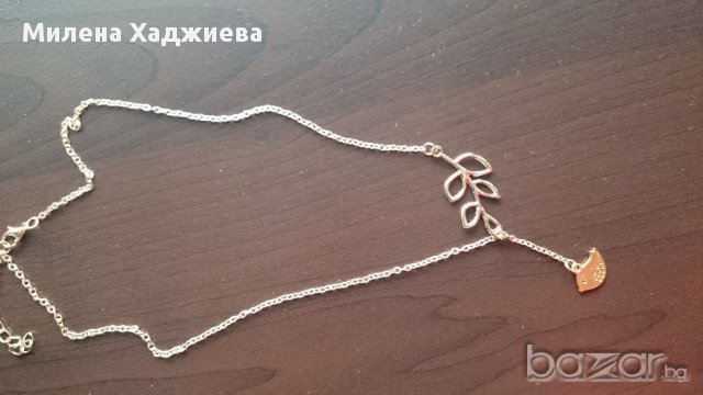 Колие Birdy - сребристо и златисто, снимка 6 - Колиета, медальони, синджири - 9803319