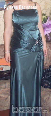 Продавам тюркоазена бална рокля с чанта, снимка 3 - Рокли - 8503721