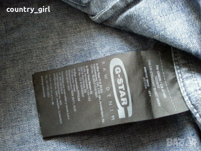 g-star tailor straight shirt women - страхотна дамска дънкена риза, снимка 9 - Ризи - 23588074