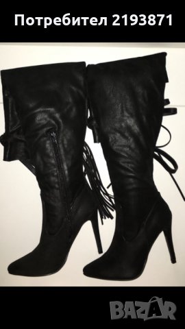 Чизми ботуши над коляното JustFab номер 37, снимка 14 - Дамски ботуши - 24324771