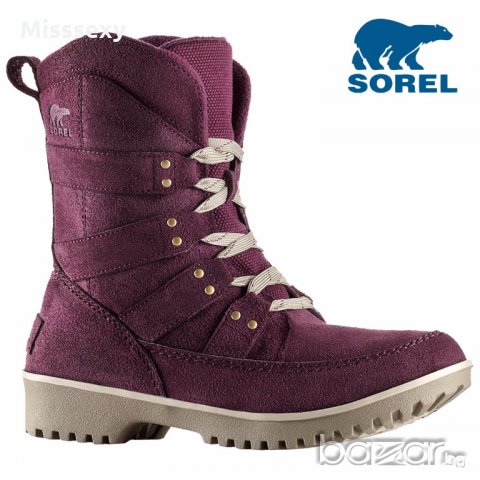 ПРОМО 🍊 SOREL 🍊 Дамски велурени непромокаеми боти MEADOW™ PURPLE № 35/36 нови с кутия, снимка 10 - Дамски боти - 19576254